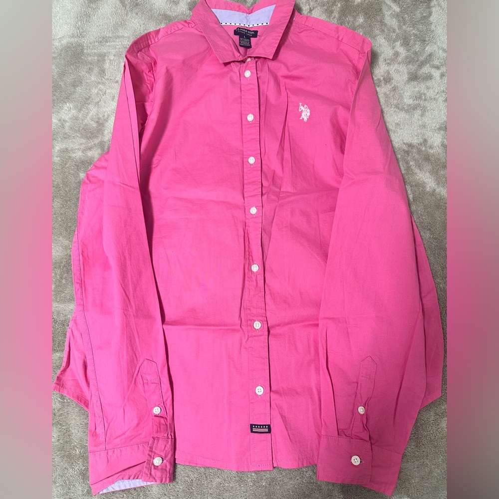 U.S. Polo Assn. Pink Button-Up Shirt